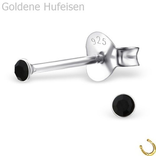 Mini kristall ohrstecker 925 - kristall,