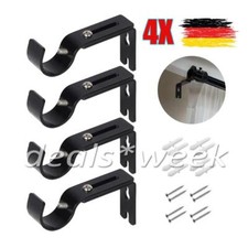 4x Gardinen stange Klammern Einstellbar Stangen halterung Verstellbare Für Wand