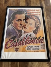 Casablanca (1942) | US Import Filmplakat, Poster [70x50 cm] incl. Rahmen