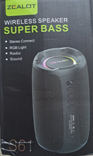 ZEALOT S61 Kabelloser Lautsprecher mit Super Bass 5V/1A RGB Light Schwarz