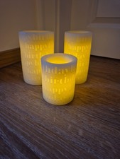 Led echtwachskerzen 3er set - led,