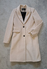 Amisu Mantel 34 beige Fleece waschbar hellbraun