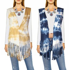 Hippie Boho Batik Psy Goa Fransen Jersey Lang Weste Lang Bolero NEU Gr.38 40 