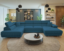 Ecksofa Torezio Bis Cord mit Schlaffunktion und Bettkasten Wohnzimmer M24