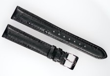 Meistersinger Lederband XL Straußenleder schwarz 16/14 für Dornschließe