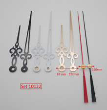 Funkuhrwerk DCF leise mit Zeiger-Set lang schwarz weiß gold Uhrzeiger lautlos