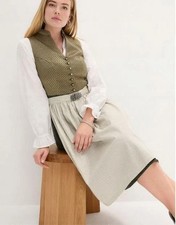 1*C)Gr.48 BPC Dirndl Bonprix Oliv Grün selection Kleid Trachtenkleid neu