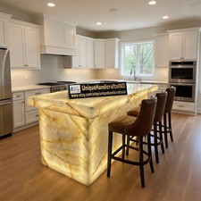 Weiß Onyx Platte Kaffeetisch