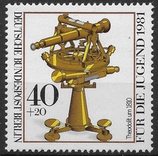 Berlin 1981 ** Mi 641 Jugend 40Pf Optische Instrumente Theodolit 0217A