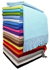 Baumwolldecke Wohndecke Kuscheldecke Plaid 140 x 170cm 100% Baumwolle Helltürkis