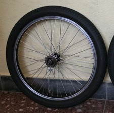 Hinterrad  20" für BMX Alu Kastenfelge Schwarz 48 Speichen verzinkt