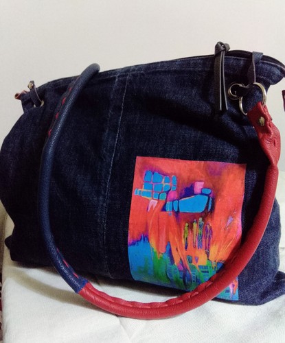 Handgefertigte jeans tasche - handgefertigte,