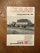 Orig. CLAAS Information Nr.20 Ladewagen Autonom Prospekt Traktor Schlepper A1