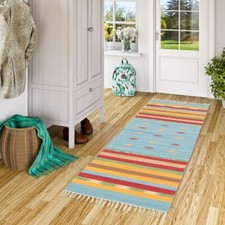 Baumwolle Natur Kelim Teppich