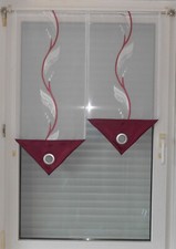 schöne 2 tlg. scheibengardine