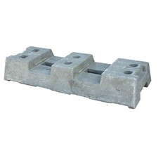 Bauzaunfuß aus Kunststoffrecycling, 16 kg