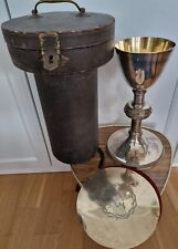 Kelch Messkelch Abendmahlkelch in komplett echt Silber chalice kelk 23,2cm + Box