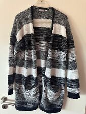 CANDA Premium Gr. M  kuschelige Strickjacke schwarz-weiß-grau TOP