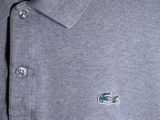 🐊 Lacoste Poloshirt Langarm XL Grau Camouflage Logo Seltene Variante