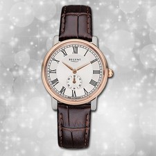 Armband-Uhr Quarz Leder braun