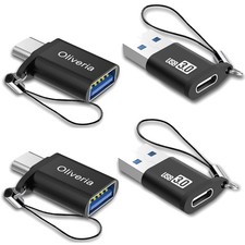 USB C auf USB Adapter, 4 Stück, OTG, Thunderbolt 3, schnell, kompatibel