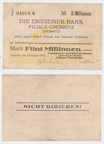 Millionen mark banknote - 5,