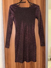 Glitzer Kleid, kurz, schwarz/