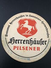 Bierdeckel Brauerei Herrenhausen in Hannover, gebraucht mit Nutzungsspuren