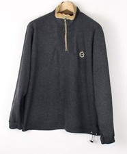 Vintage LE FROG Herren Lässig Strickjacke Zip Größe L (52/54)