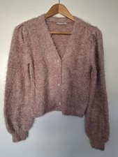 ORSAY Strickjacke altrosa Glitzer Ballonärmel Größe XS ungetragen NEU