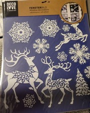 fensterbilder selbstklebend weihnachten Winter Mit Glitzer 