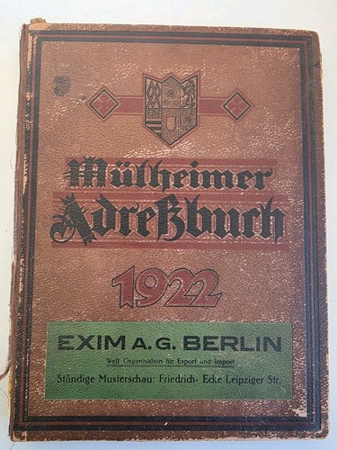 Mülheimer adressbuch 1922 - 1922, –