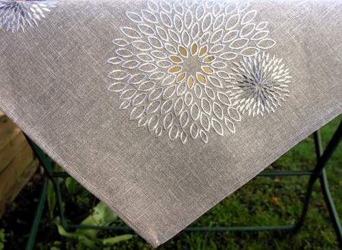 Tischdecke grau uni modern - grau,