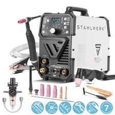 STAHLWERK Schweißgerät 4 in 1 Kombi DC WIG MMA 200 A Puls Pro Plasma/CUT 40 A