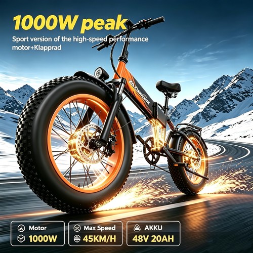 1000w zoll fatbike klapprad - fatbike,
