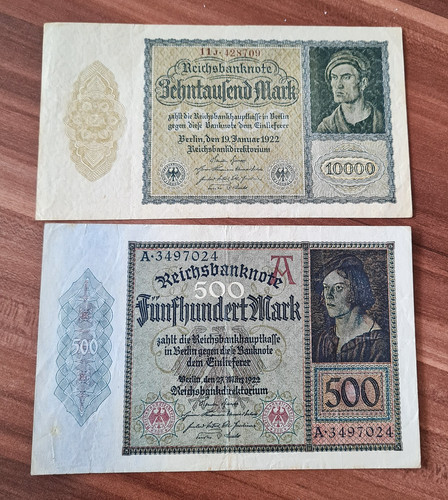 Reichsbanknoten 500 - 2,