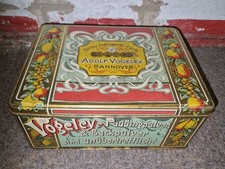 Alte Vintage Blechdose Adolf Vogeley Hannover Puddingpulver Backpulver