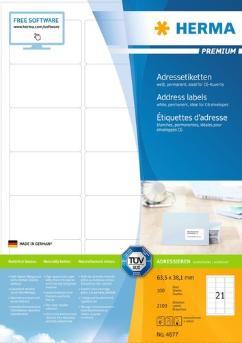 Adressetiketten premium - adressetiketten, a4