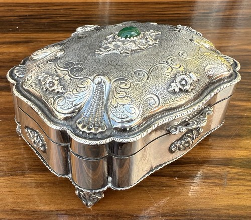 Silber deckel dose schatulle - silber,