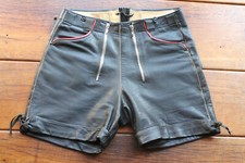Sehr schöne kurze schwarze Vollrindlederhose, "HAELSON"/ Bruchsal -  D 40 + H 46