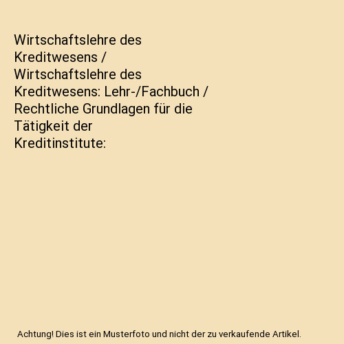 Wirtschaftslehre des