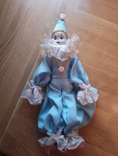 Harlekin Porzellan  Puppe ca. 32cm