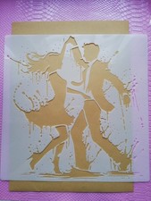 Tanzpaar Schablone Pärchen