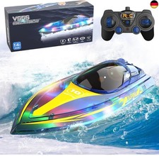  OBEST Ferngesteuertes Boot Kinder 2.4GHz Boot ferngesteuert RC Boote mit LED 