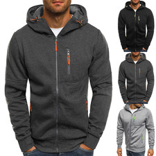 Herren Kapuzenpullover Sweatjacke Hoodie Sweatshirt Pullover Pulli Langarm Sport