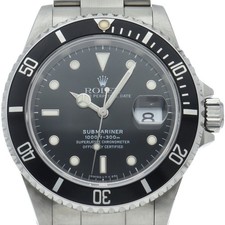 ROLEX Submariner Date Tritium 16610LN(U) Edelstahl Herrenuhr schwarz GEBRAUCHT