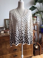 GUDRUN SJÖDEN  STRICKJACKE XL  NEU O.E.  WOLLWEISS SCHWARZE DOTS