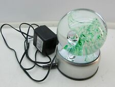 Tischlampe, Kugellampe drehend mit verschiedenen Leuchtfarben; D. 10 cm aus Glas