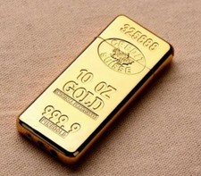 Barren Feuerzeug Gas Goldbarren wieder nachfüllbar Gold Geschenk Luxus Edel🇩🇪