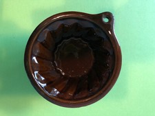 Keramik Guglhupf Puddingform braun glasiert